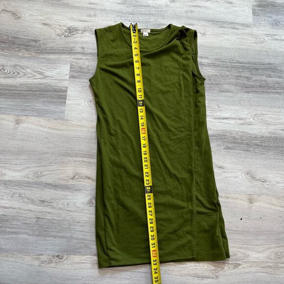 NWT J. Crew Factory Women's Green Stretch Sleeveless Drapey Dress Size S - Picture 6 of 6